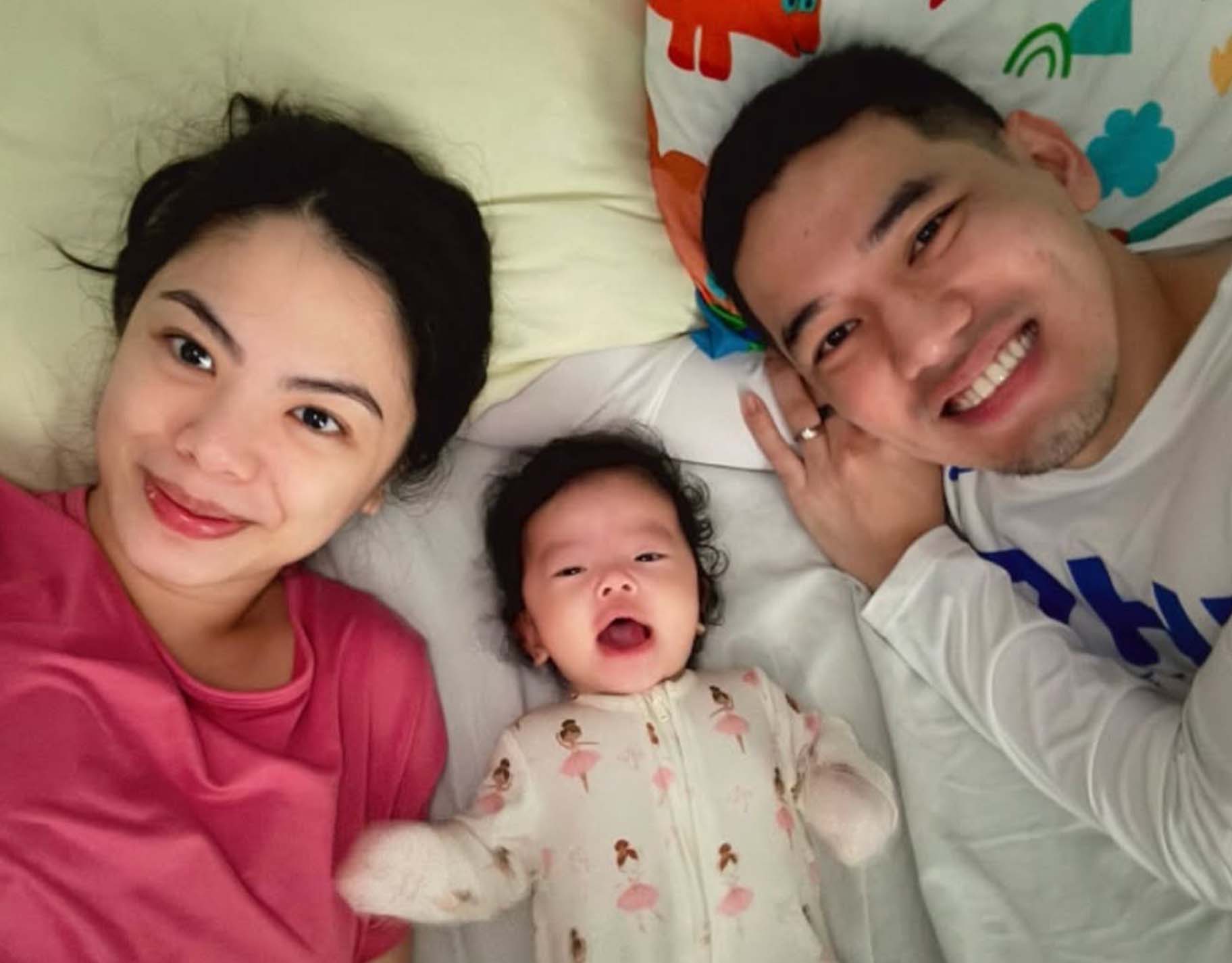 Selina Dagdag-Alas and Kevin Alas enjoying parenthood