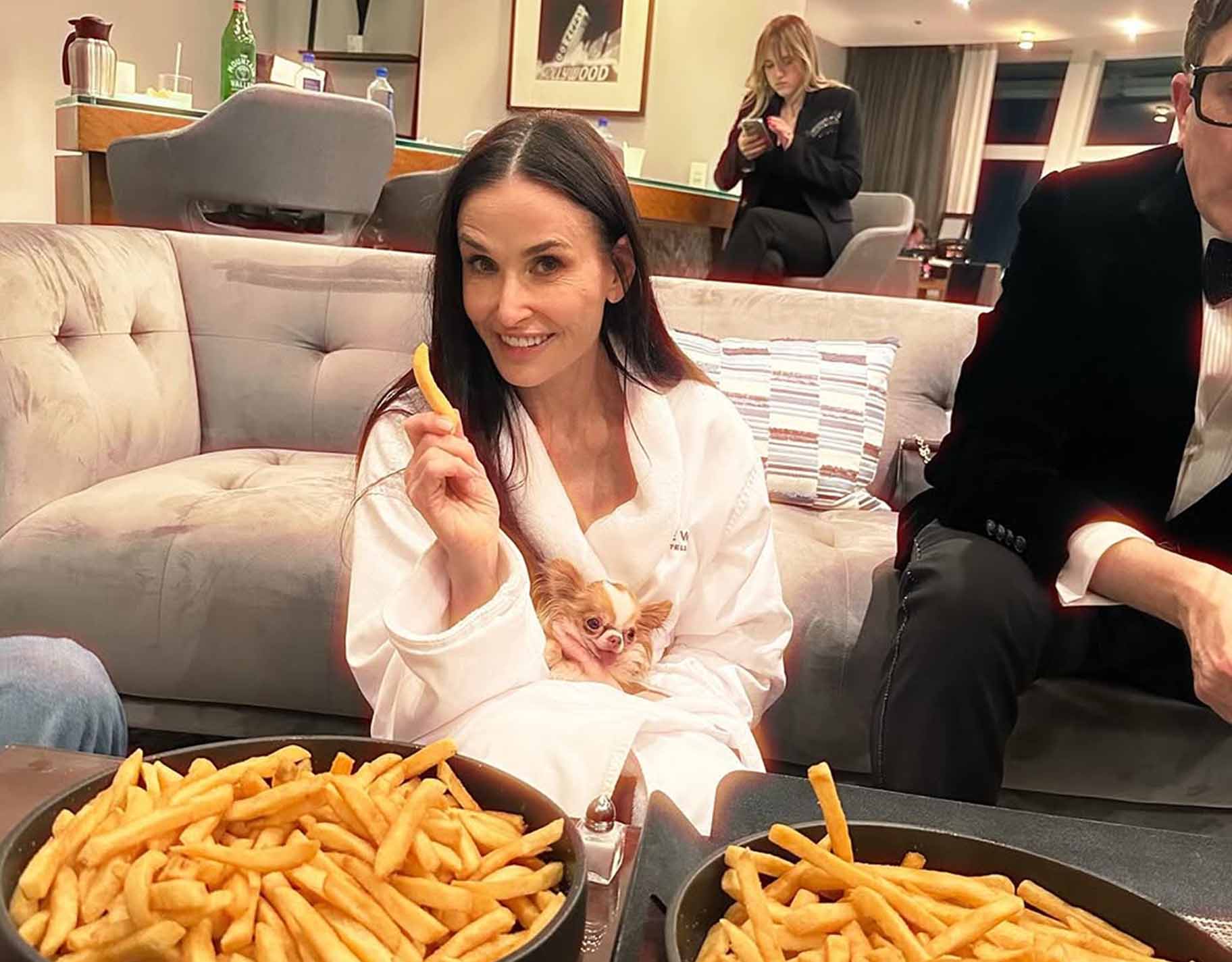 Losing the Oscar has not kept Demi from having fun