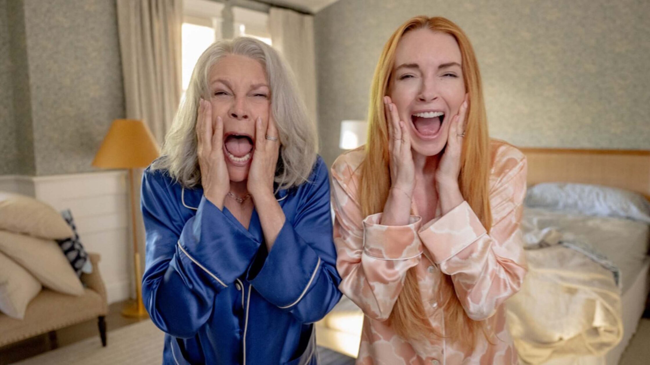 Jamie Lee Curtis and Lindsay Lohan return to reprise their roles in the 90s family sitcom classic sequel: Freakier Friday!