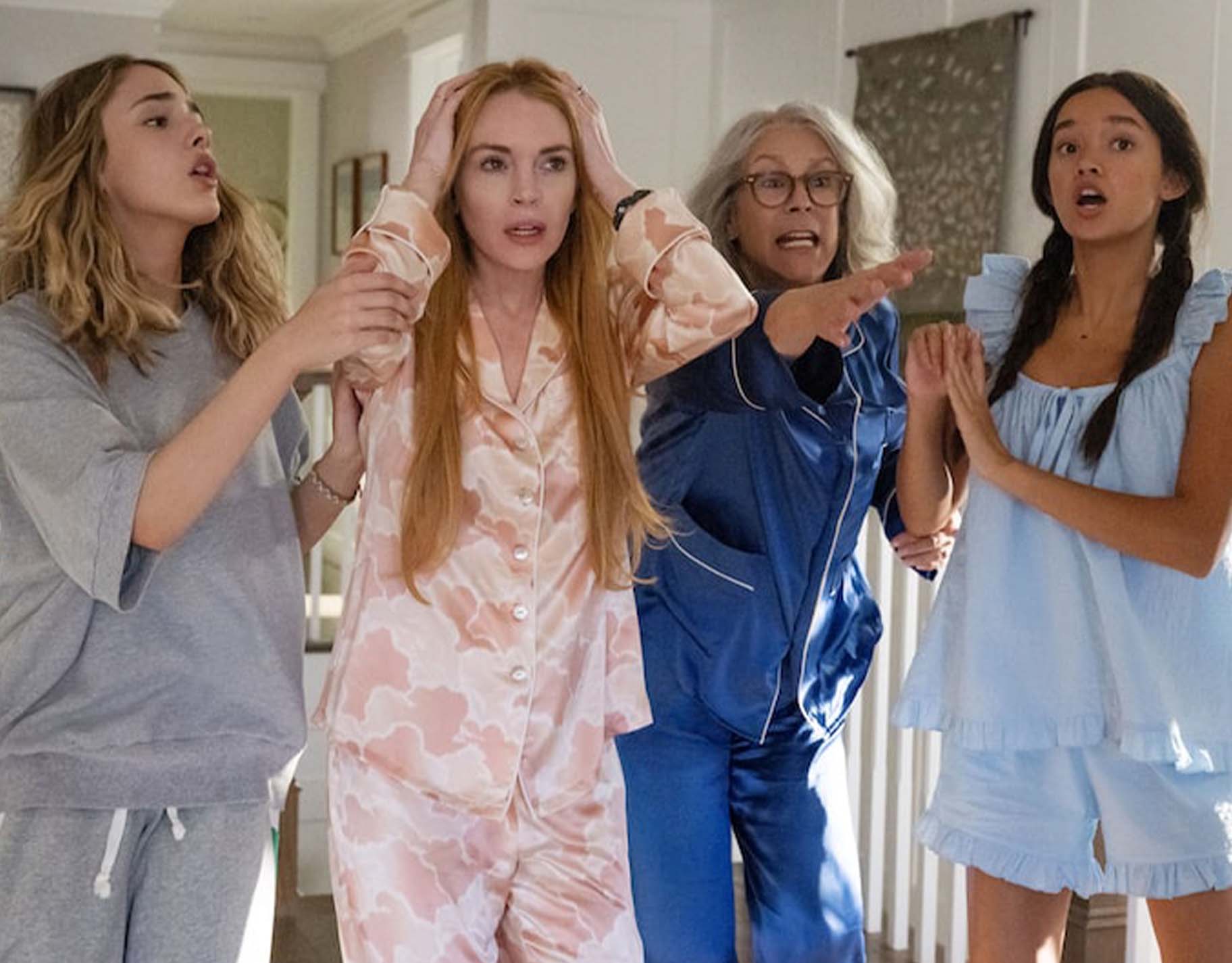 Jamie Lee Curtis and Lindsay Lohan return to reprise their roles in the 90s family sitcom classic sequel: Freakier Friday!