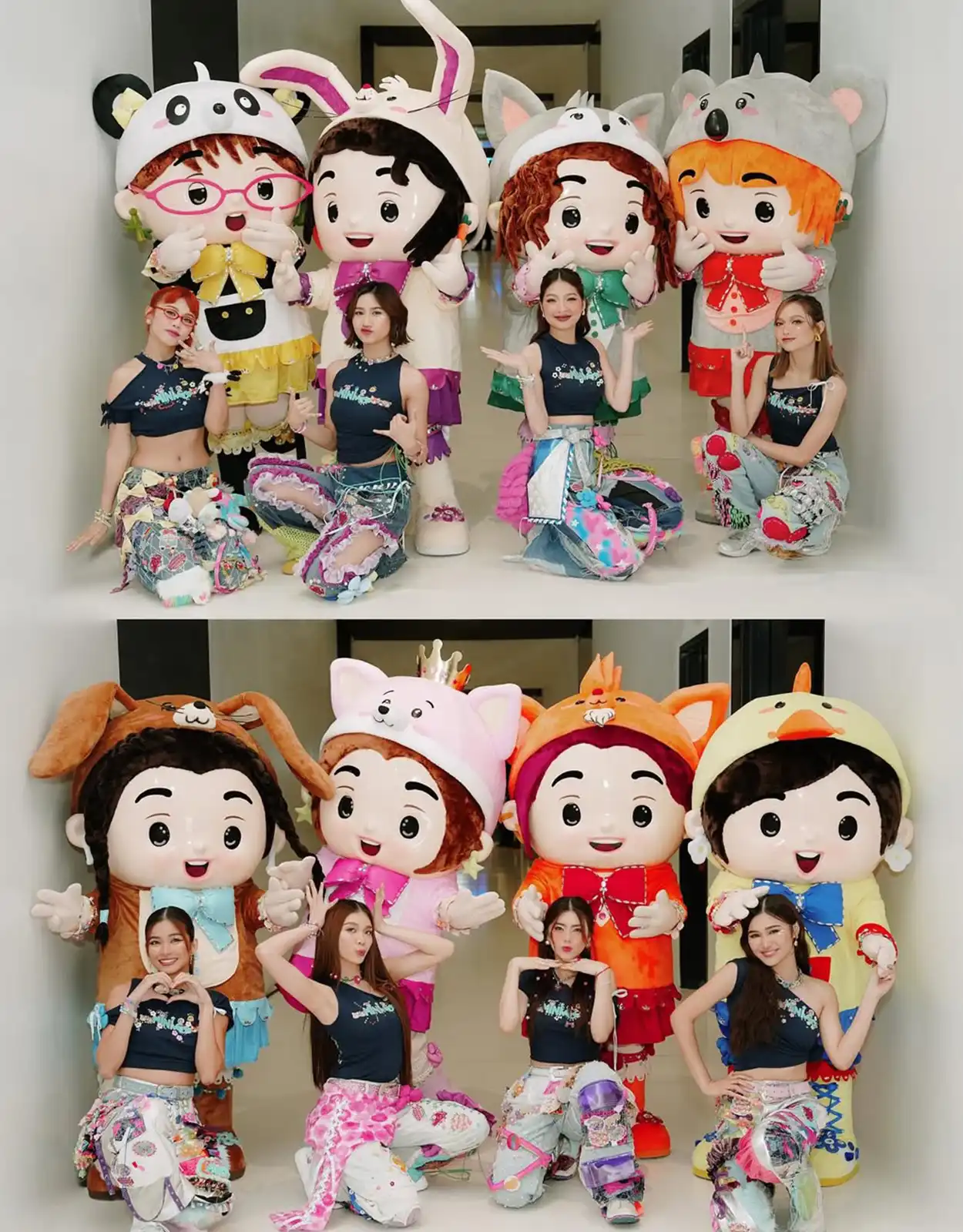 The PPop group introduces their mascots to the audience at the meet and greet for kids on April 27