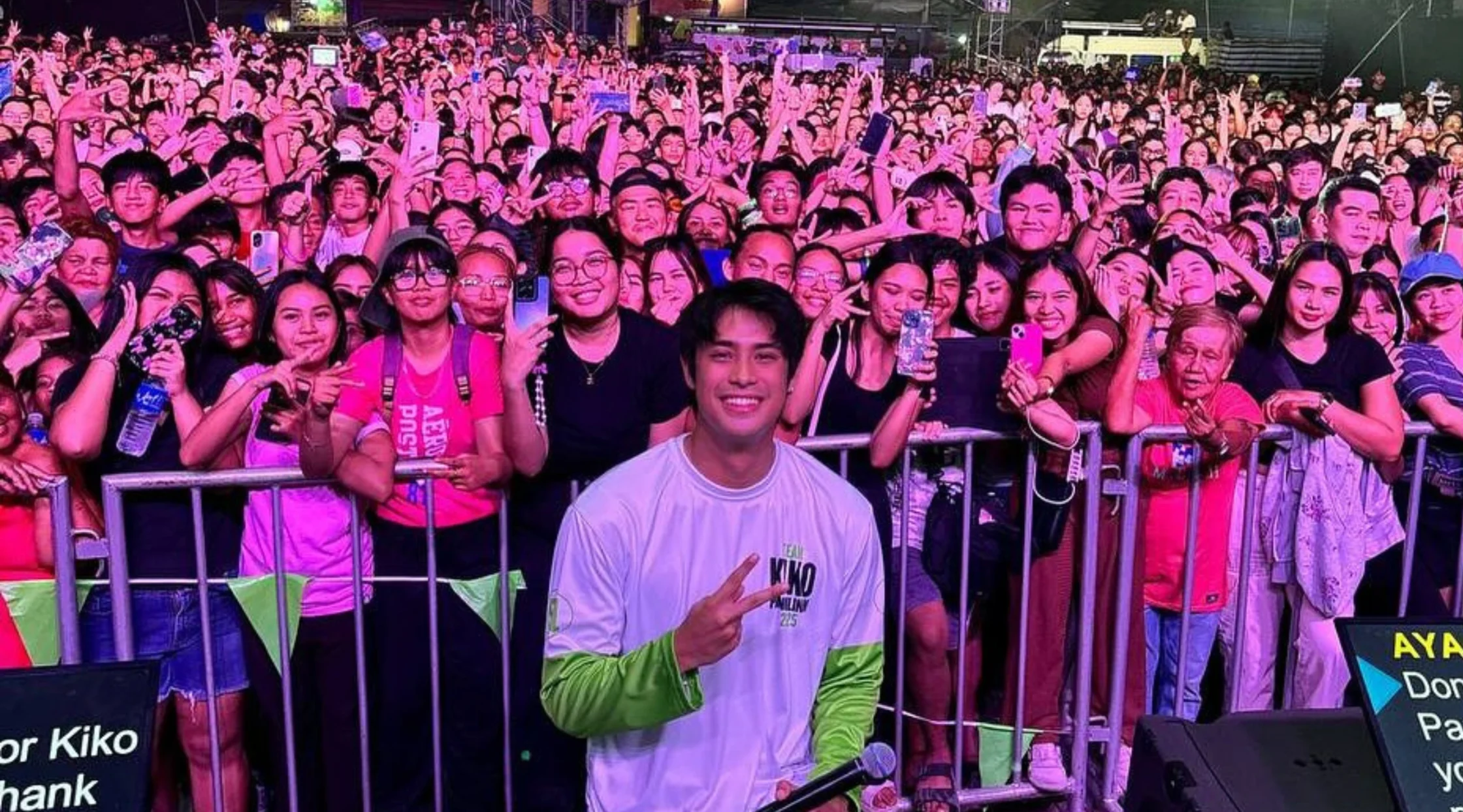 Donny Pangilinan during the rally for his uncle Kiko Pangilinan