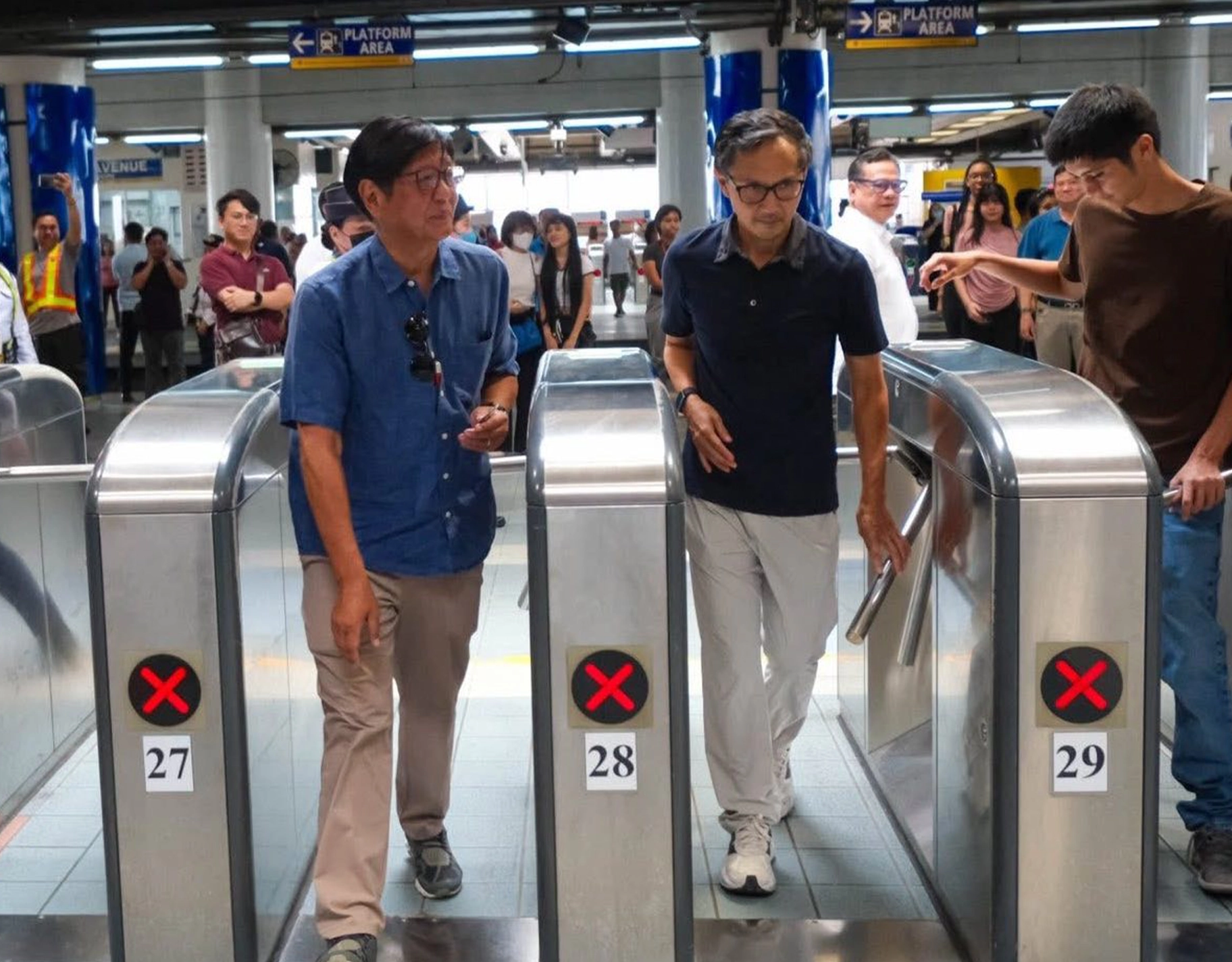 President Marcos and his family led the Pamilya Pass 1+3, where a group of four can obtain tickets to ride the train together
