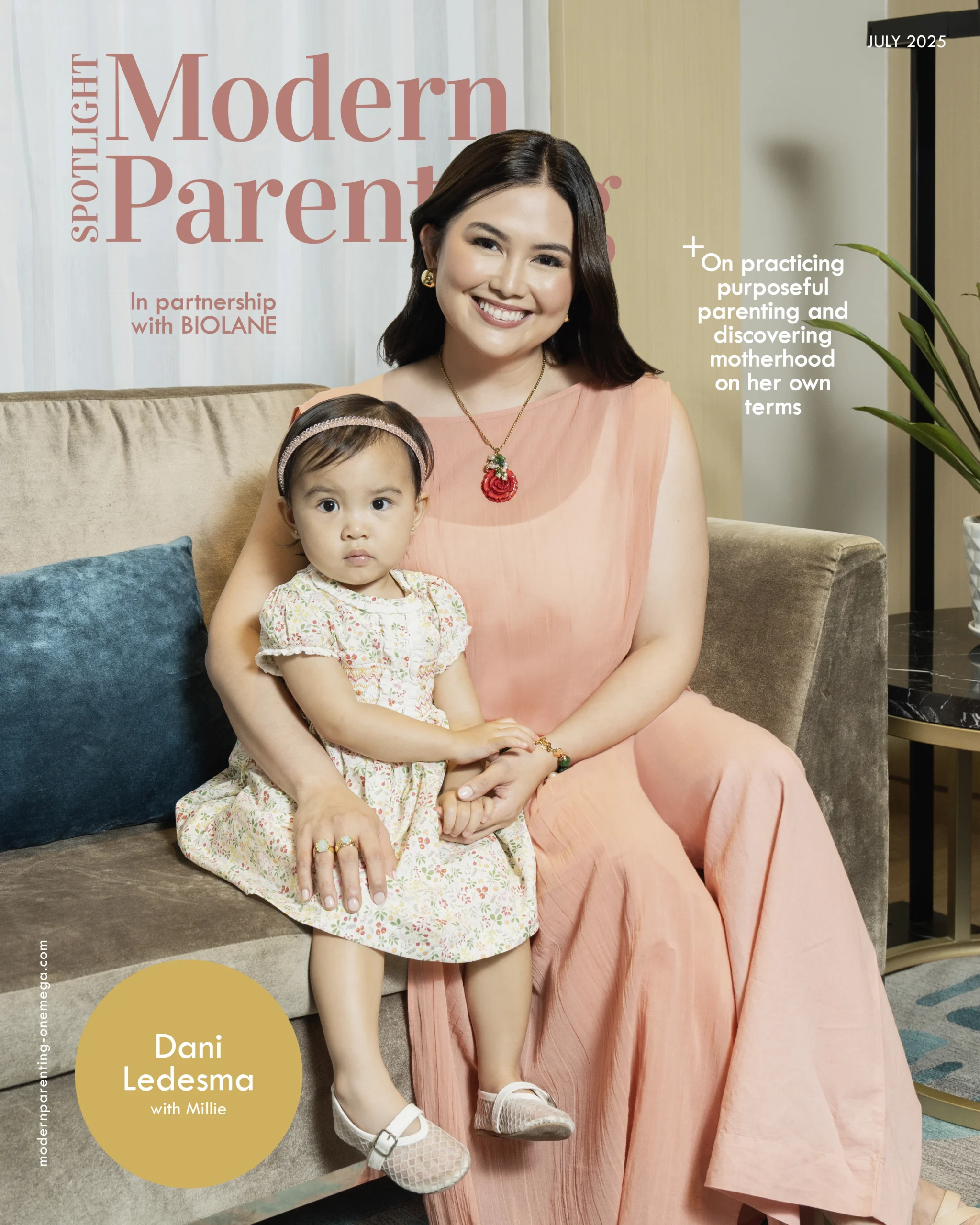 Dani Ledesma: Modern Parenting's Cover for July 2025