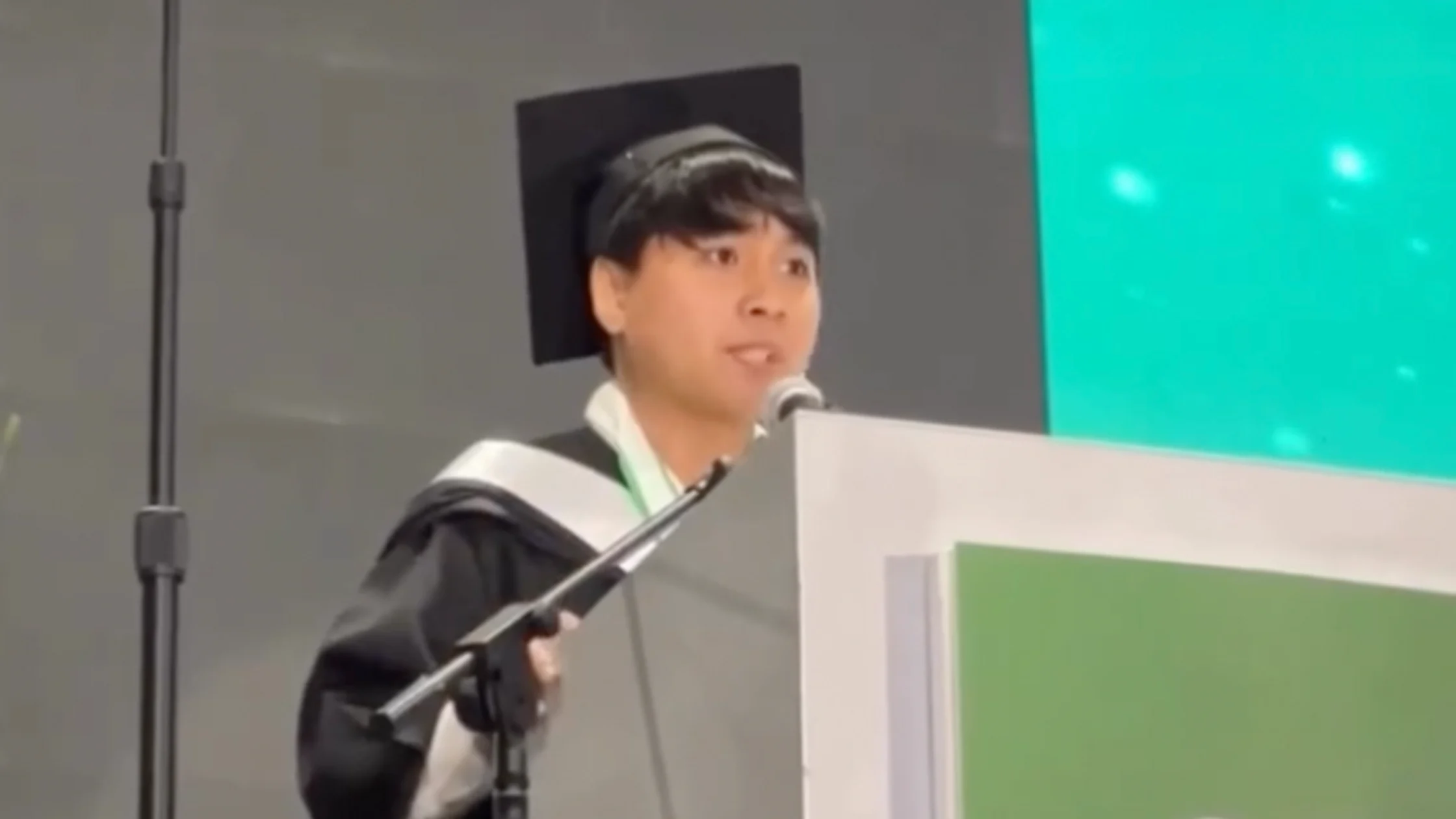 During DLSU's graduation rites, Psychology graduate Juan Alfonzo 
