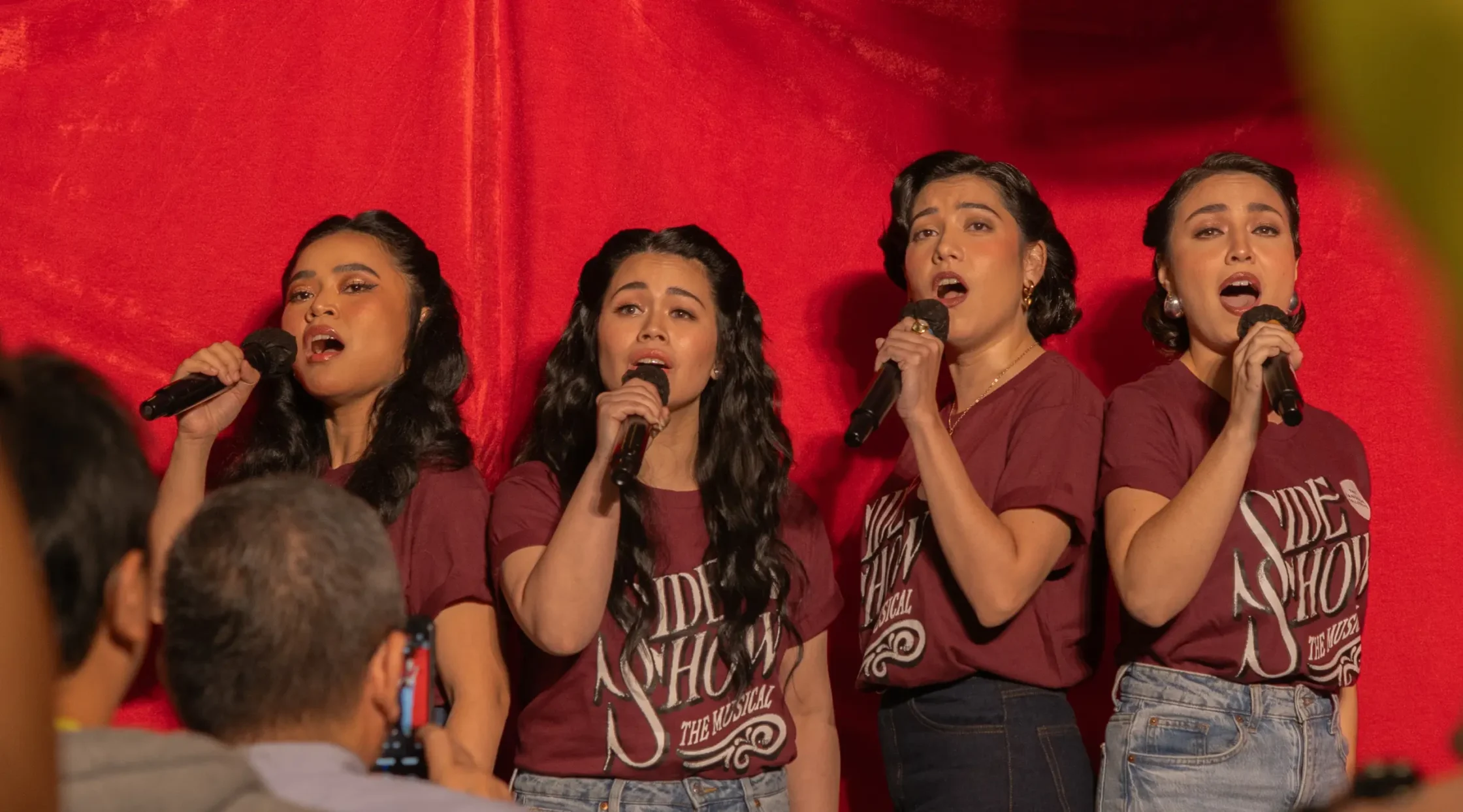 The cast playing Violet and Daisy in Side Show the Musical