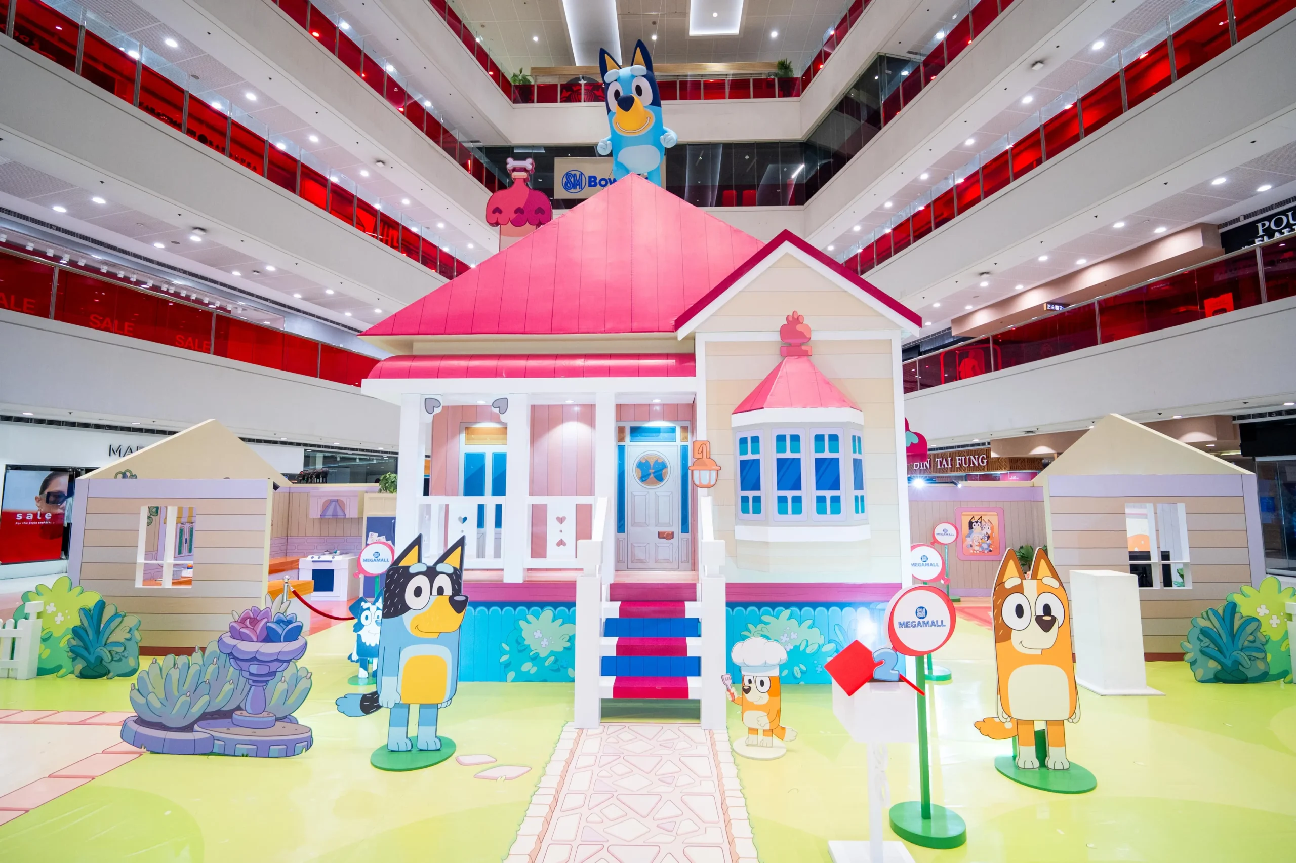 The life-size house of the Heeler family during the pop-up event.